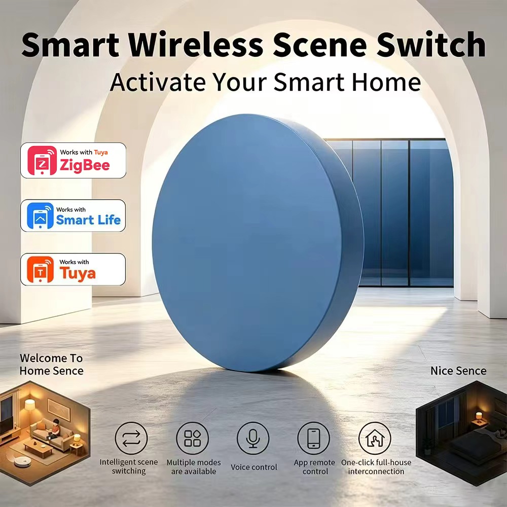 Smart Home Automation Kit - Zigbee Smart-Szenen-Druckknopf Kompatibel mit Tuya Smart