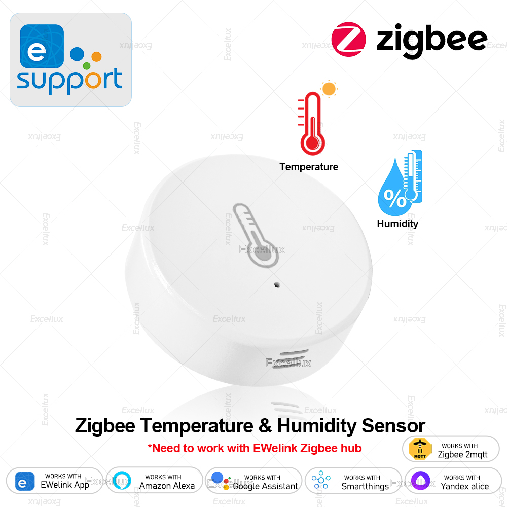Smart Home Automation Kit - EWelink Smart Zigbee Temperatur-Feuchtigkeitssensor, App-Steuerung, Innenthermometer,